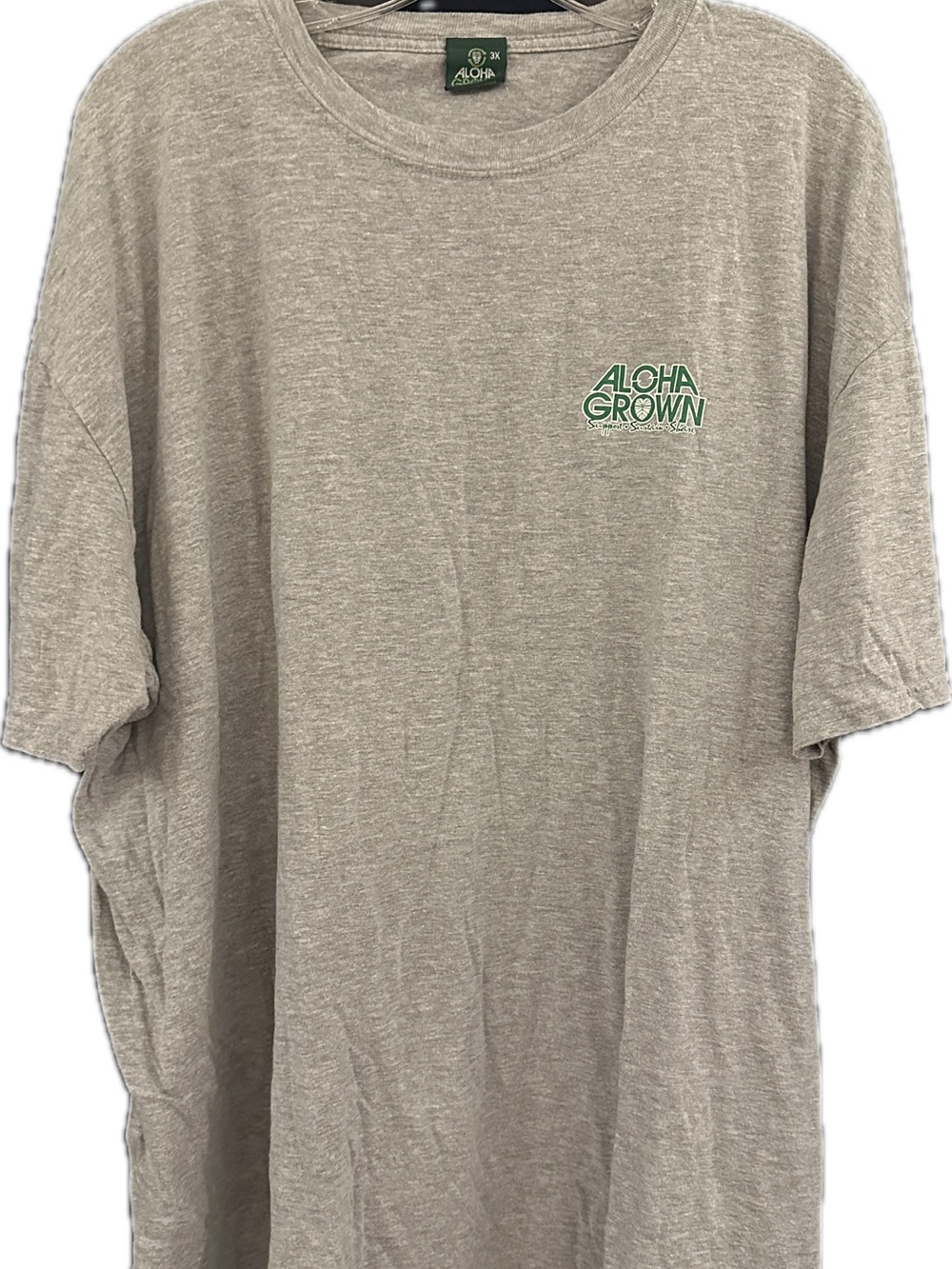 Aloha Grown Hawaii Men’s 3X Gray Graphic T-Shirt Made in USA 100% Cotton